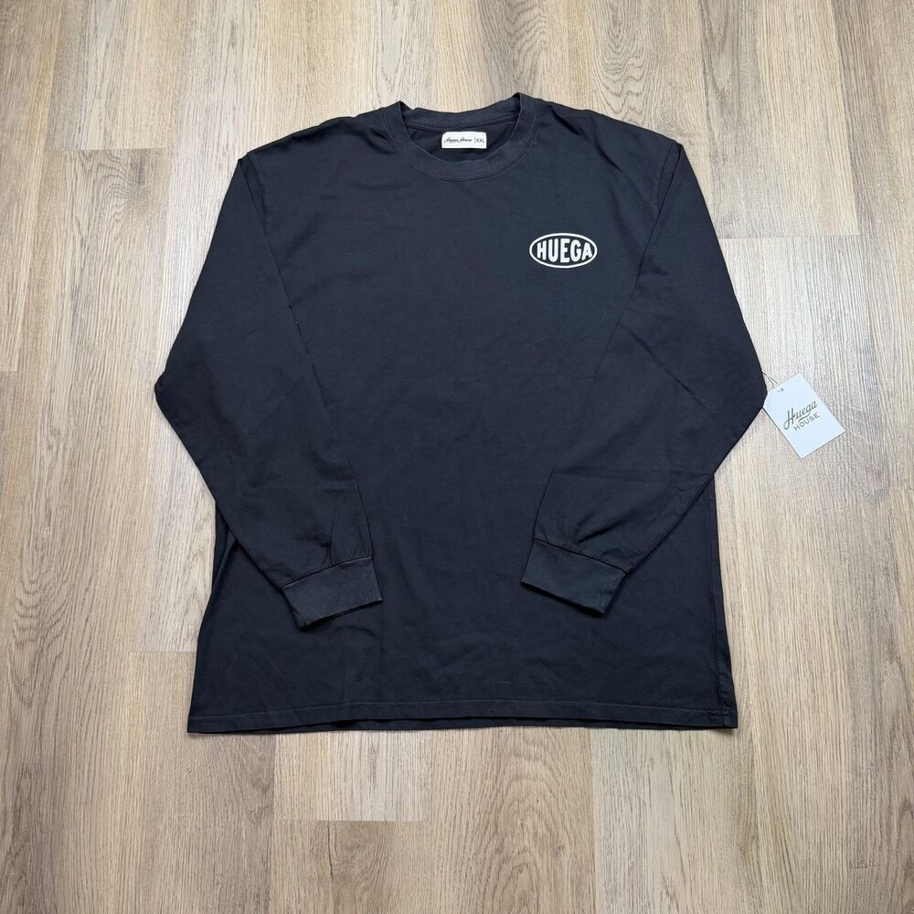Huega House Shirt Mens 2XL Black Long Sleeve Cherish Little Things Graphic Tee